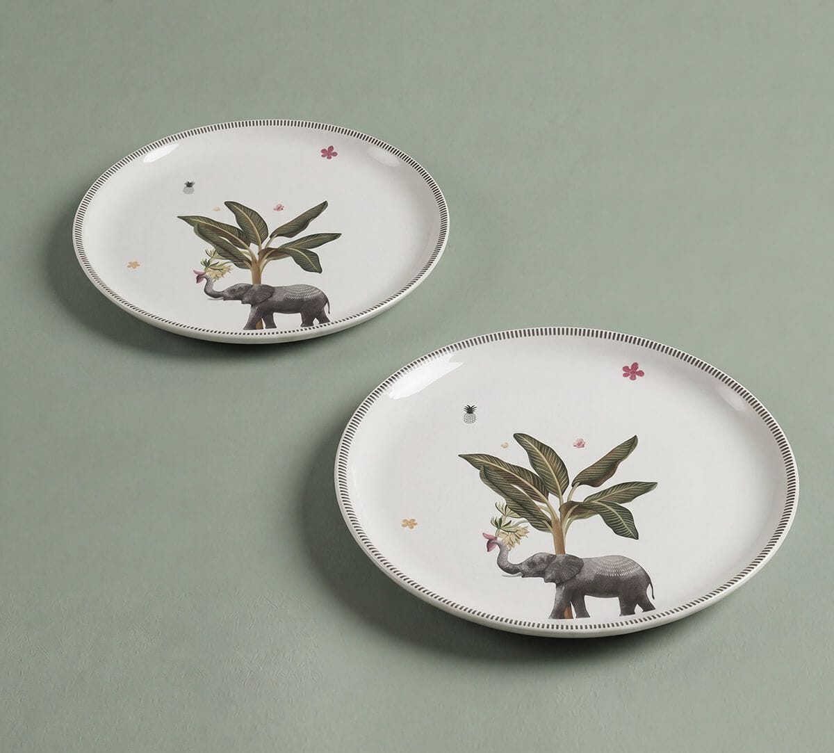 India Circus by Krsnaa Mehta Travellers Garden Dinner Plate Set of 2