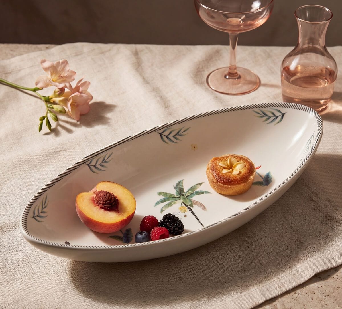 India Circus by Krsnaa Mehta Strelizias Garden Boat Shape Platter