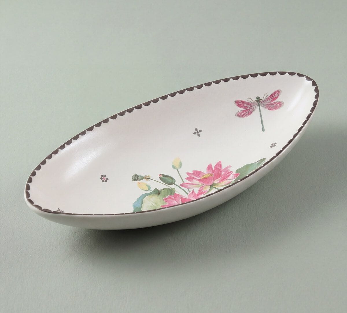 India Circus by Krsnaa Mehta Lotus Pond Boat Shape Platter