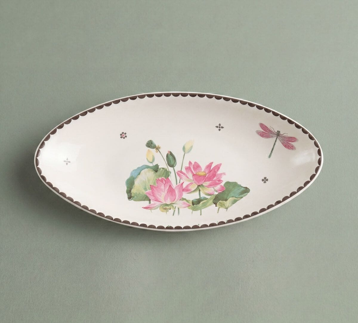 India Circus by Krsnaa Mehta Lotus Pond Boat Shape Platter