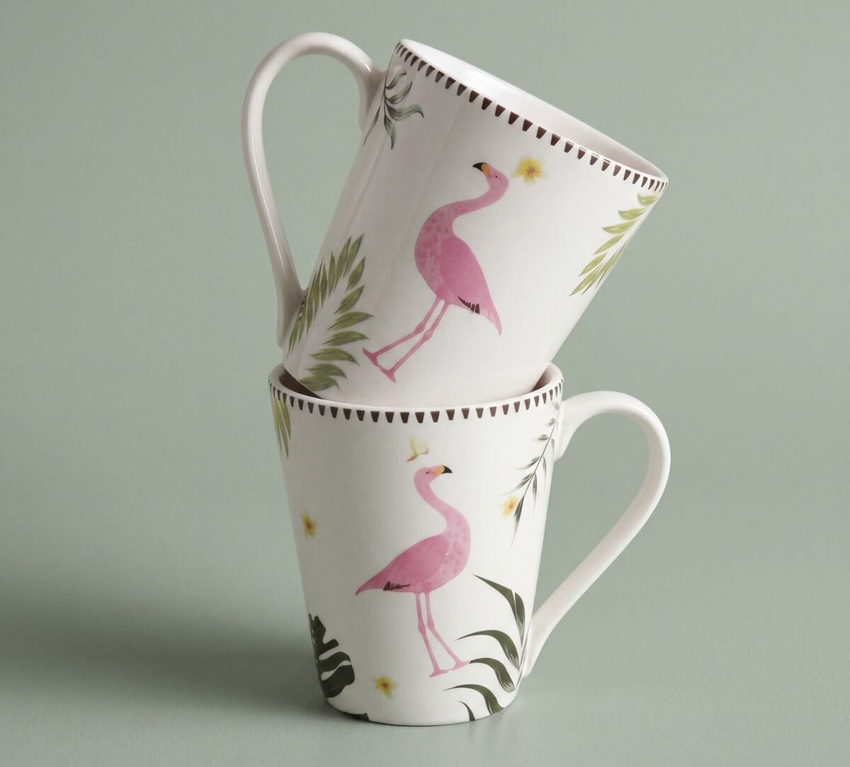 India Circus by Krsnaa Mehta Foraging Flamingo Coffee Mug Set of 2