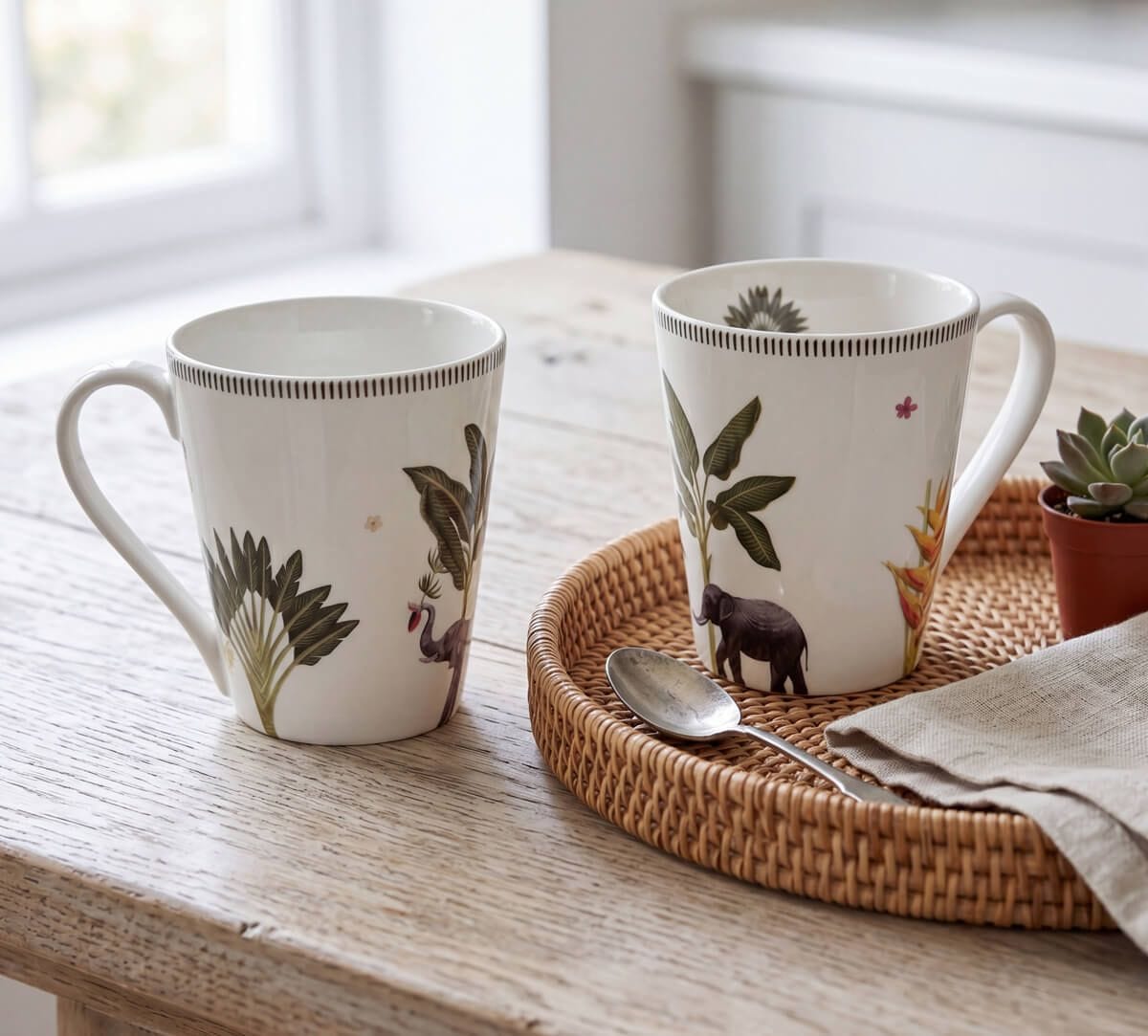 India Circus by Krsnaa Mehta Travellers Garden Coffee Mug Set of 2