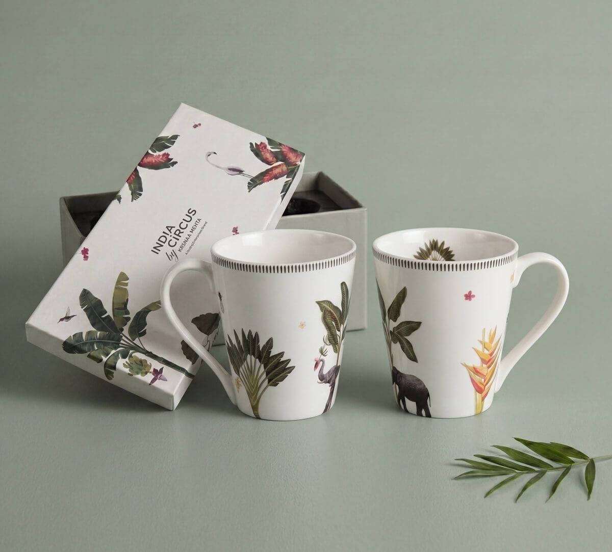 India Circus by Krsnaa Mehta Travellers Garden Coffee Mug Set of 2