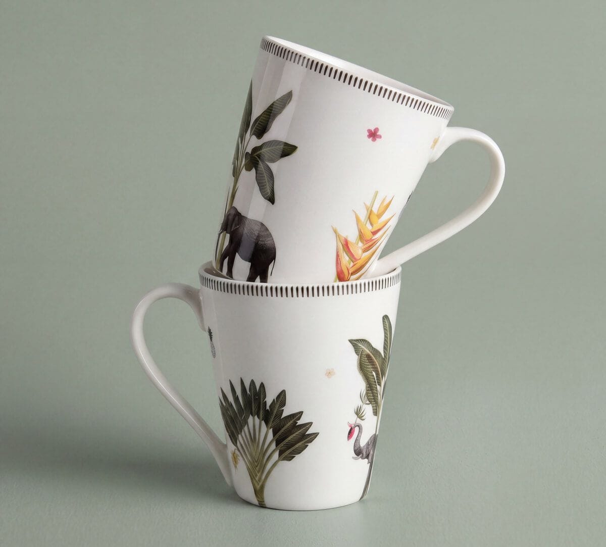 India Circus by Krsnaa Mehta Travellers Garden Coffee Mug Set of 2