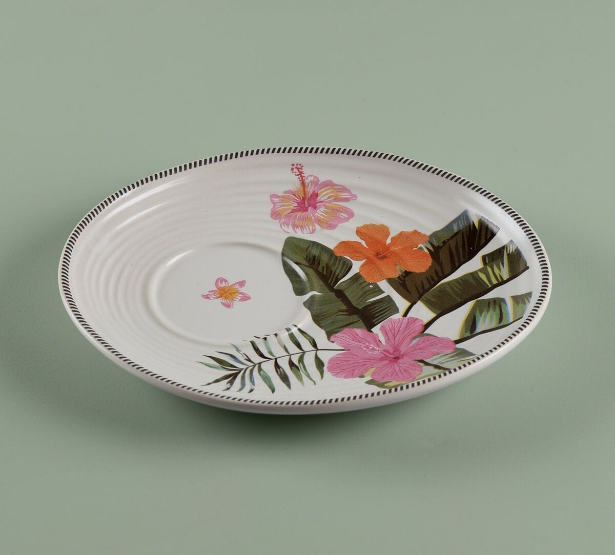 India Circus by Krsnaa Mehta Plumerias Plume Cup & Saucer Set of 4