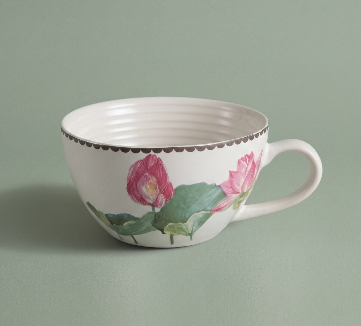 India Circus by Krsnaa Mehta Lotus Pond Boat Cup & Saucer Set of 4