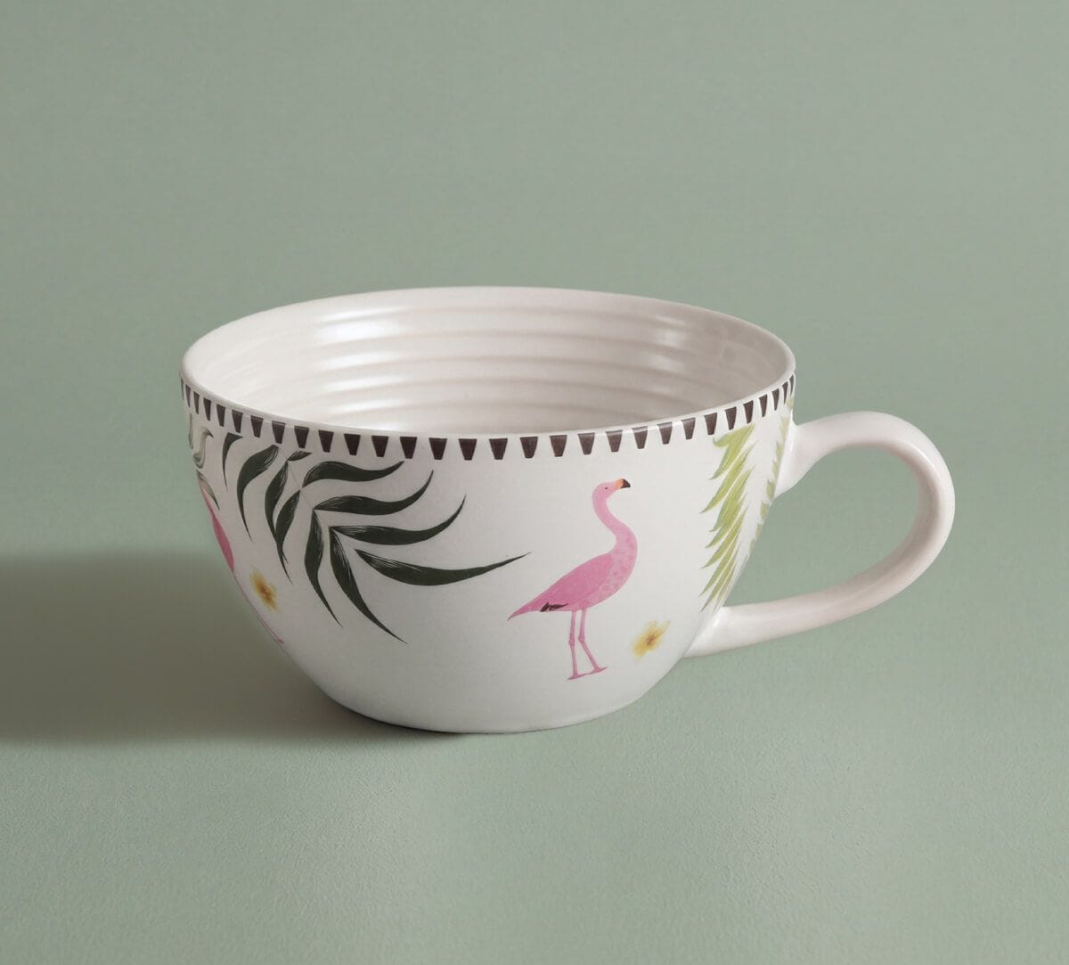 India Circus by Krsnaa Mehta Foraging Flamingo Cup & Saucer Set of 4