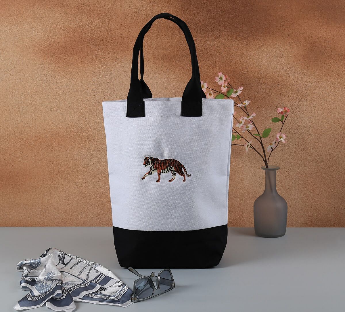 India Circus by Krsnaa Mehta Royal Tiger Tote Bag