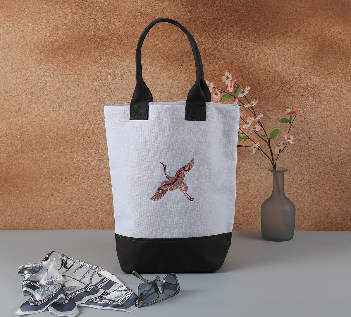 India Circus by Krsnaa Mehta Flying Flamingoes Tote Bag