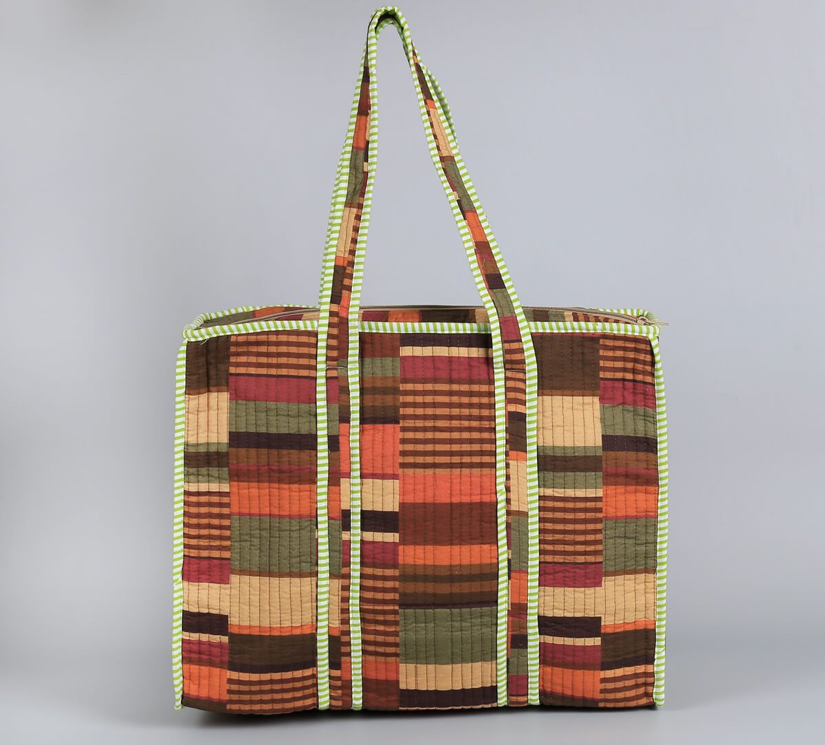 India Circus by Krsnaa Mehta Horizontal Hues Quilted Tote Bag