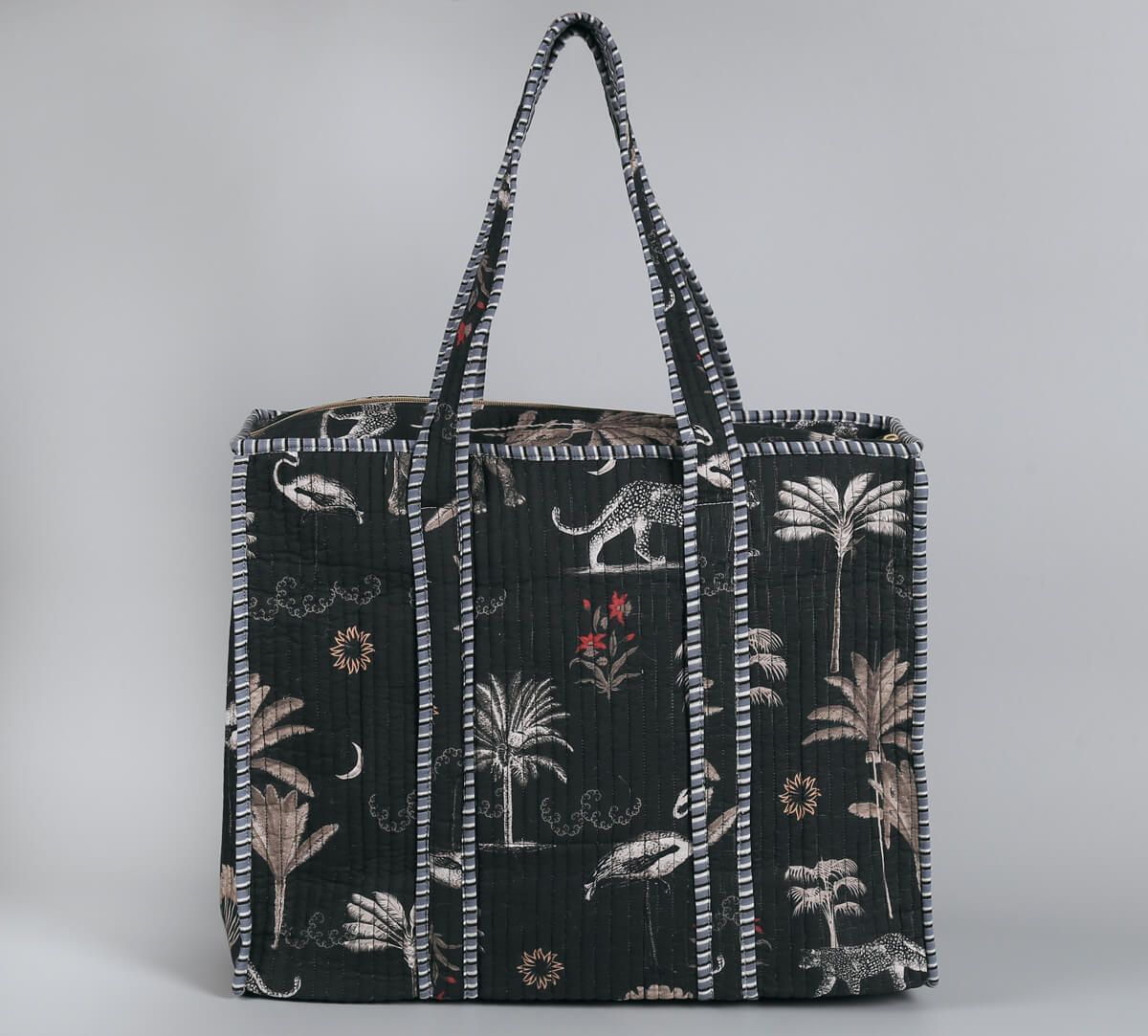 India Circus by Krsnaa Mehta Animalia Creations Quilted Tote Bag