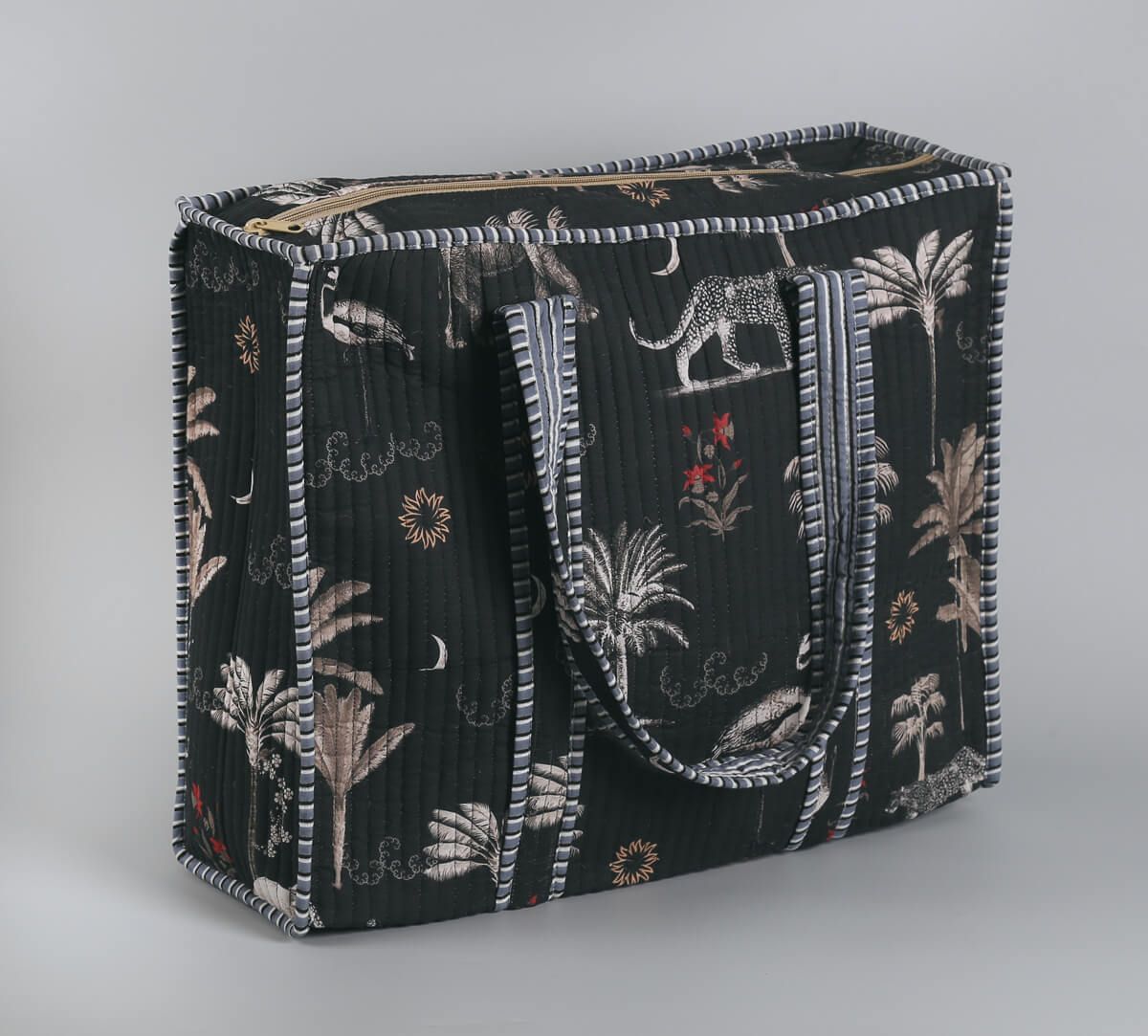 India Circus by Krsnaa Mehta Animalia Creations Quilted Tote Bag