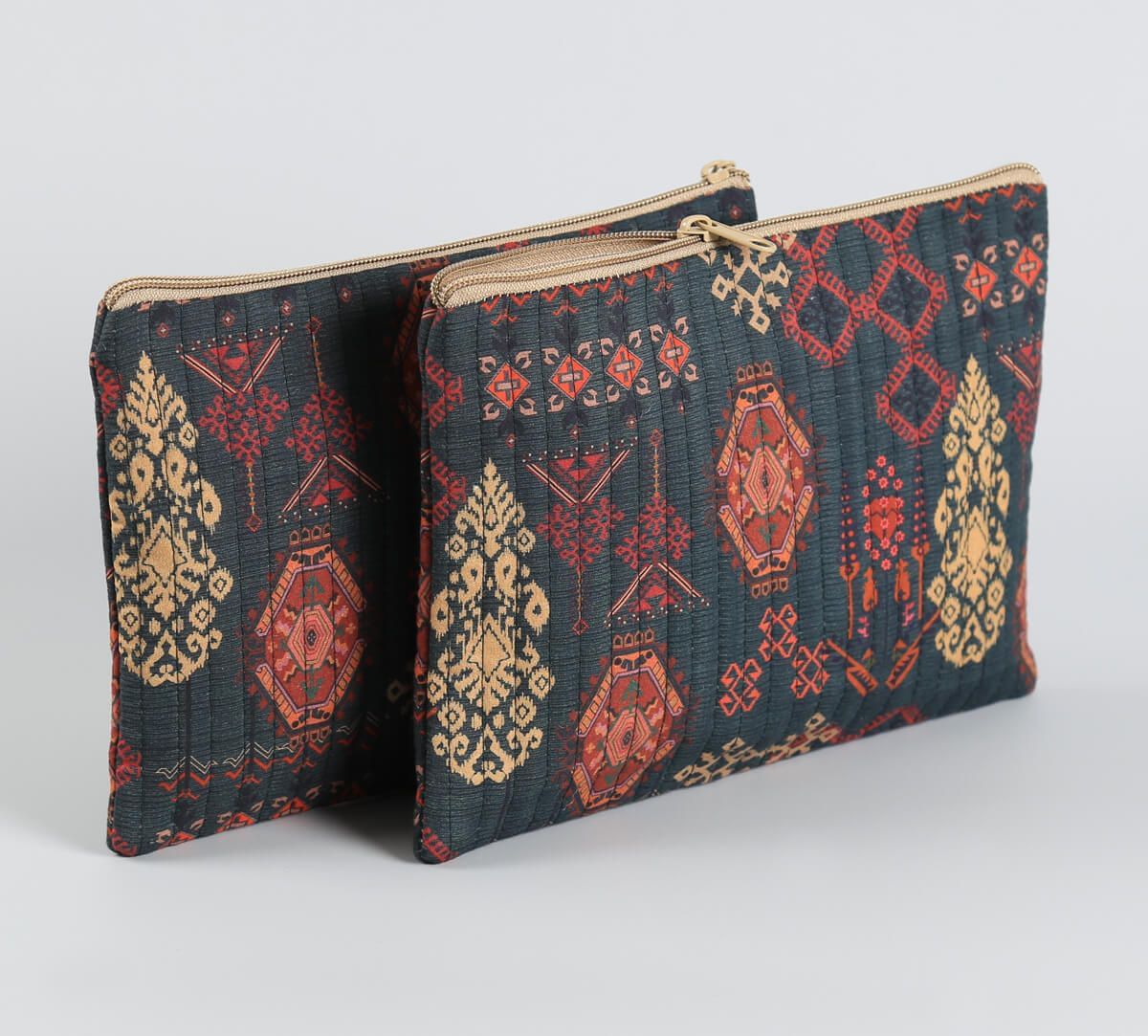 India Circus by Krsnaa Mehta Enchanting Mirage Quilted Utility Pouch Set of 2