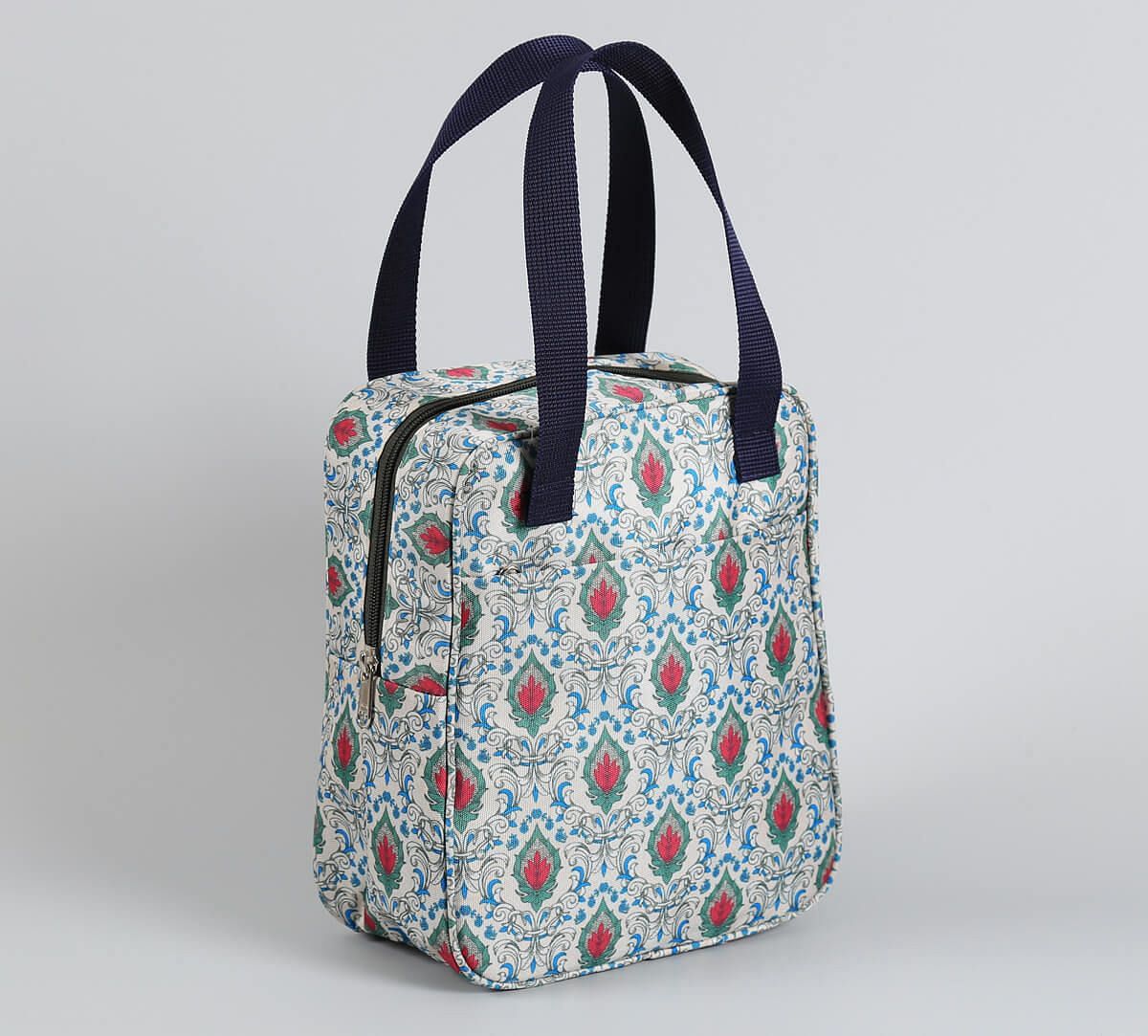 India Circus by Krsnaa Mehta Rosebuds of Damask Insulated Lunch Bag