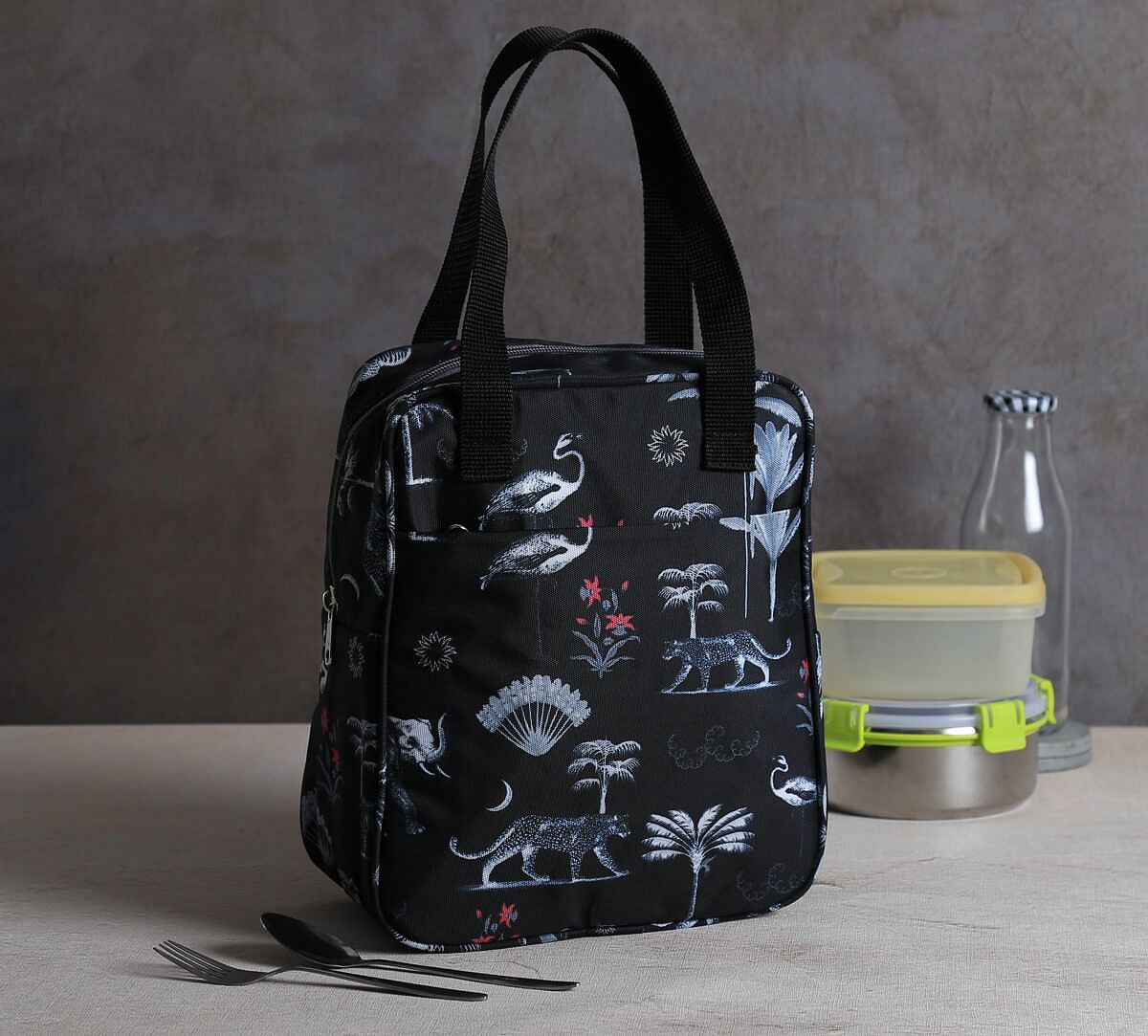 India Circus by Krsnaa Mehta Animalia Creations Insulated Lunch Bag