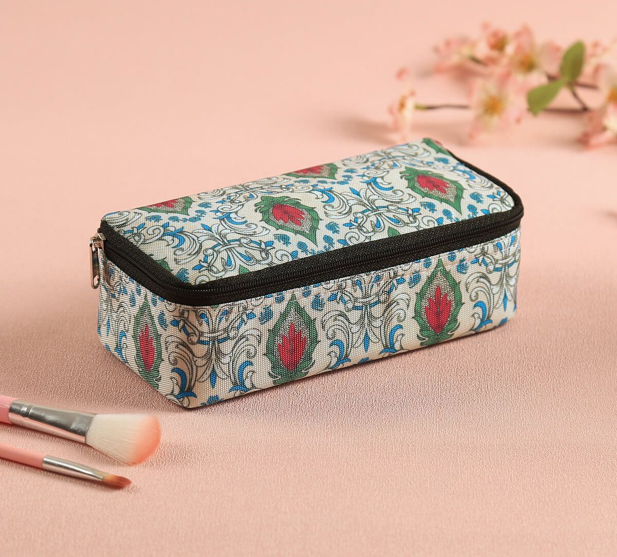 India Circus by Krsnaa Mehta Rosebuds of Damask Cosmetic Pouch