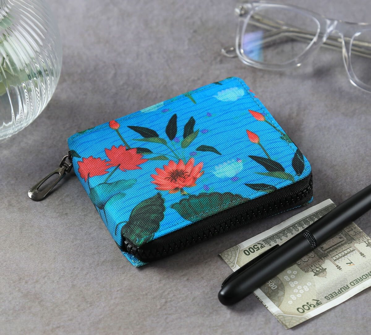 India Circus by Krsnaa Mehta Blossomy Mosaic Square Wallet