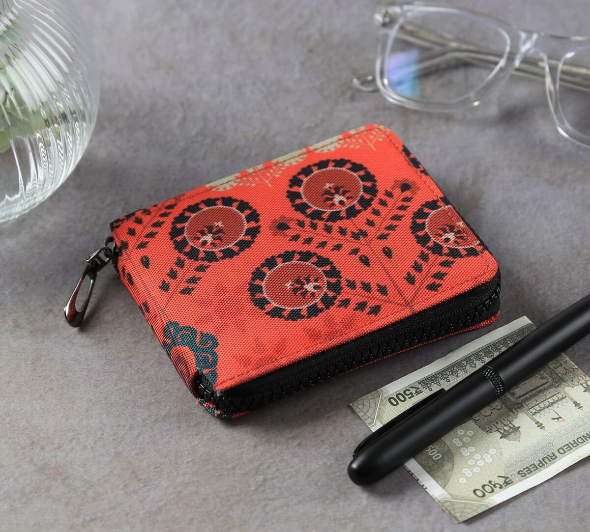 India Circus by Krsnaa Mehta Raceme Rosettes Square Wallet