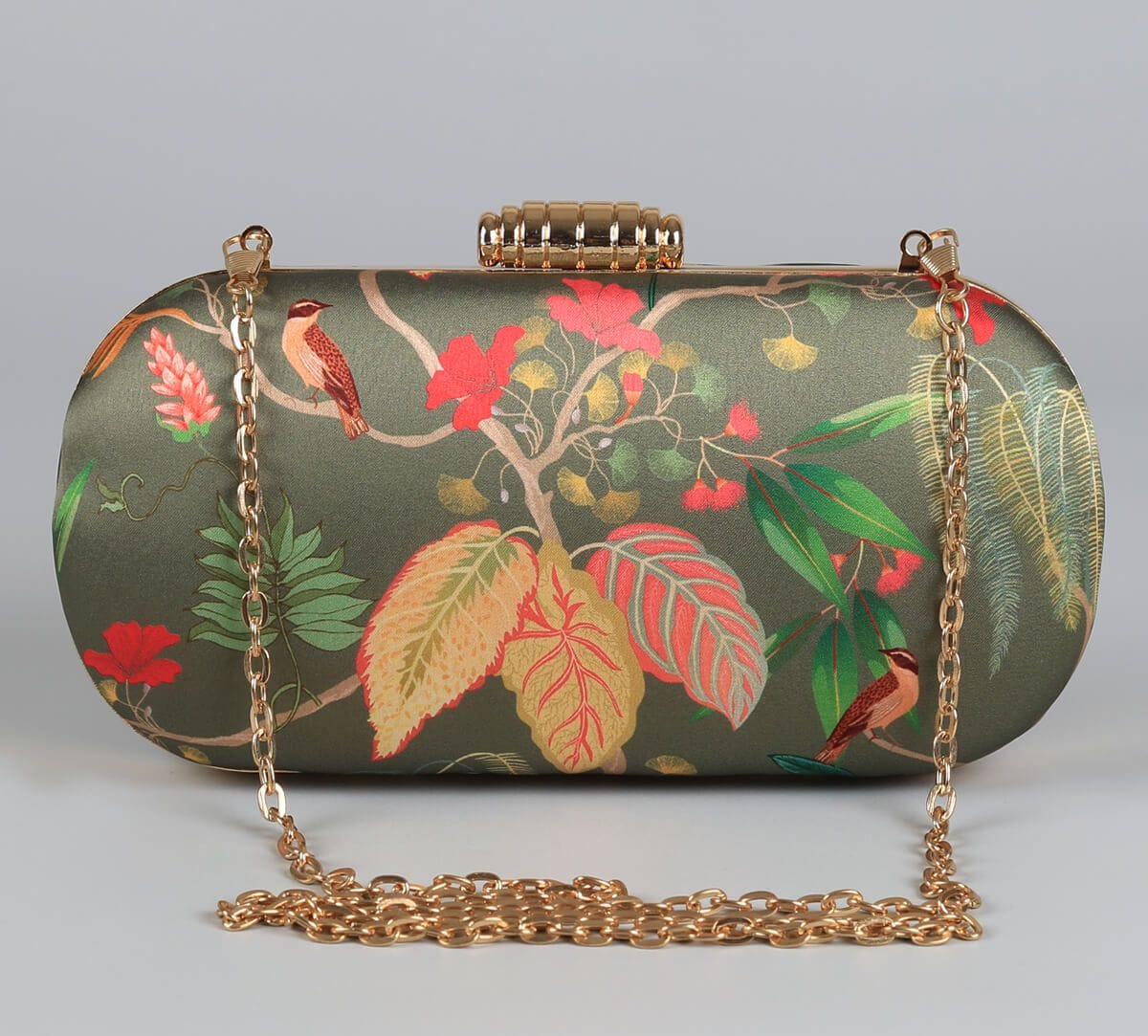 India Circus by Krsnaa Mehta Fronds and Florets Embroided Clutch