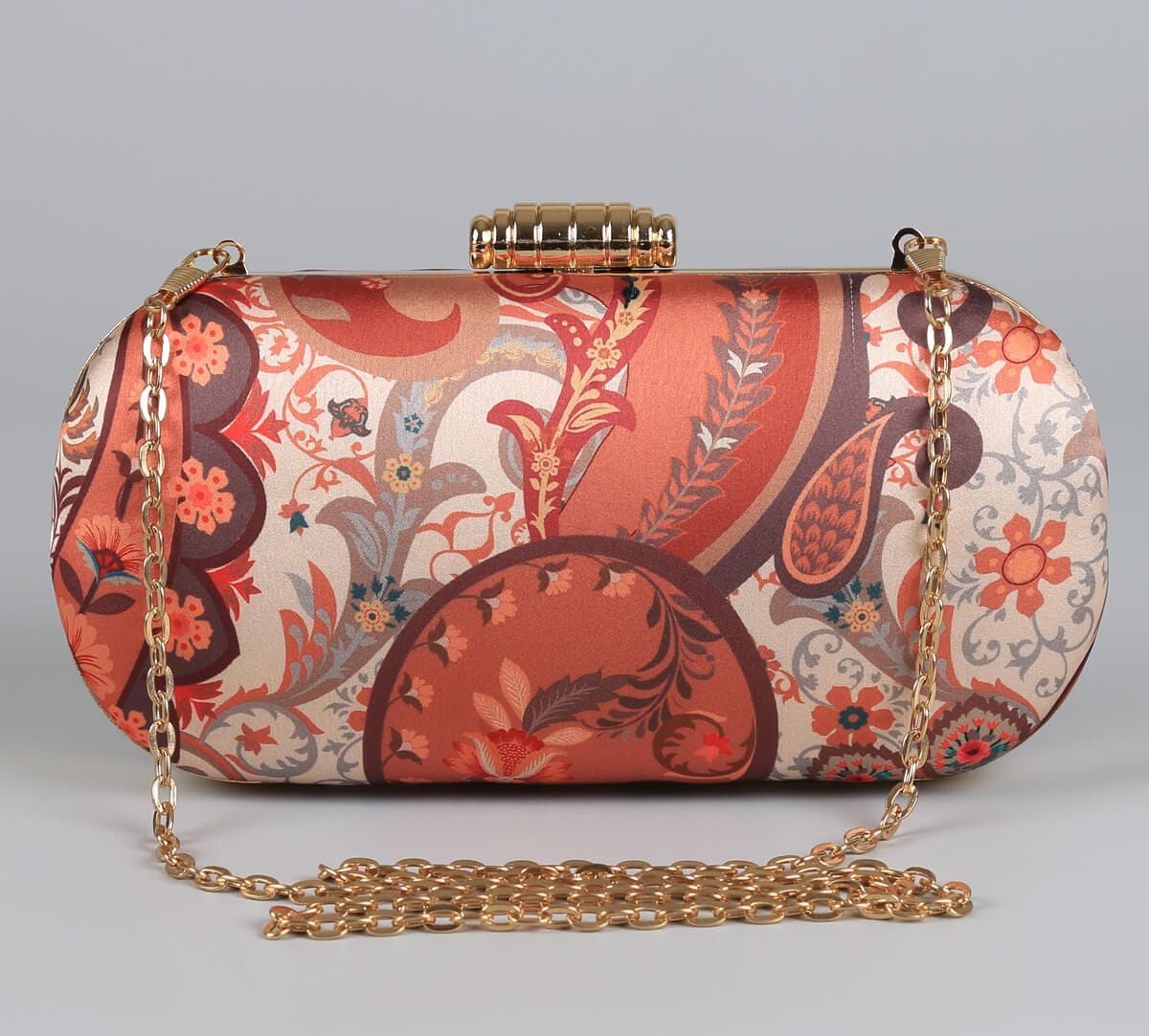 India Circus by Krsnaa Mehta Russet Saga Embroided Clutch