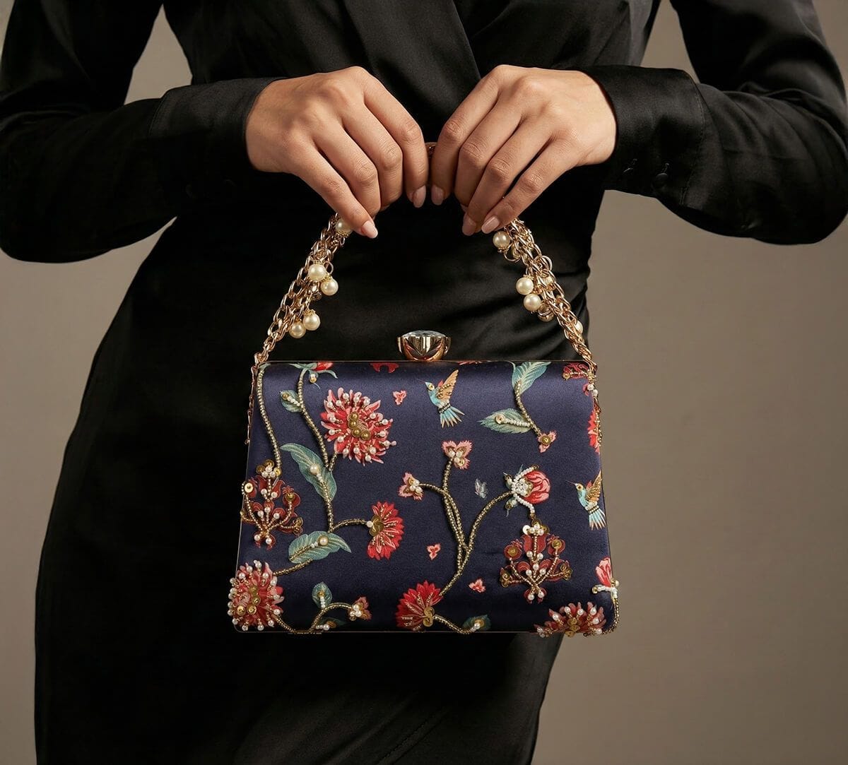 India Circus by Krsnaa Mehta Zinnian Jazz Embroided Clutch