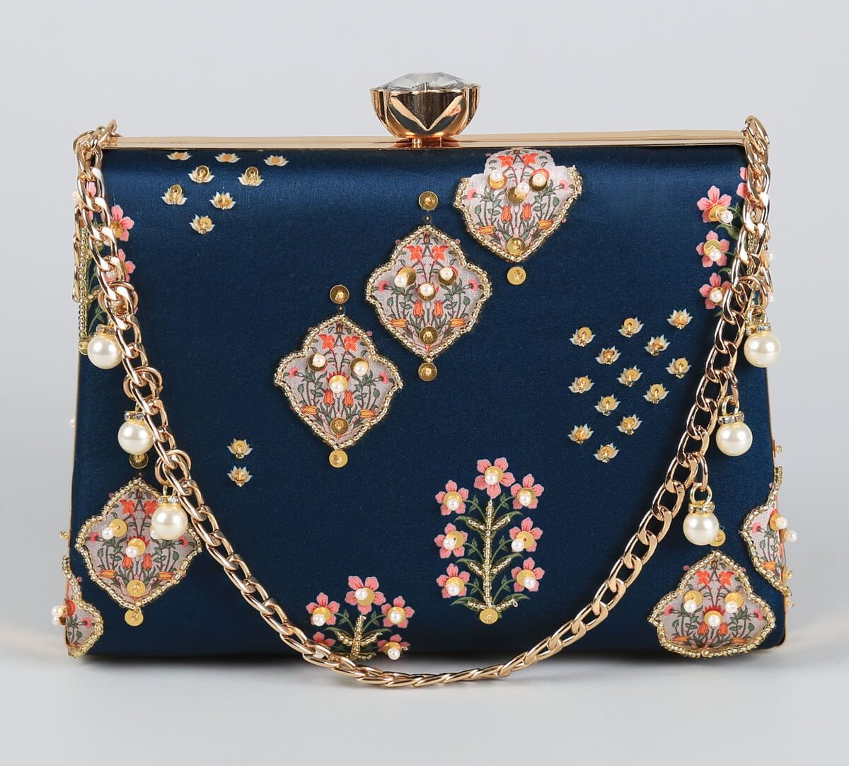 India Circus by Krsnaa Mehta Floret Delight Embroided Clutch