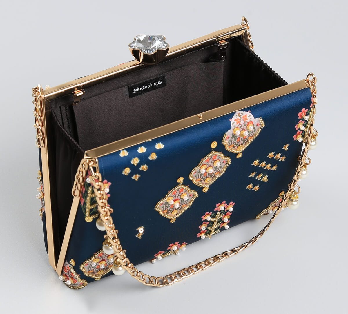 India Circus by Krsnaa Mehta Floret Delight Embroided Clutch