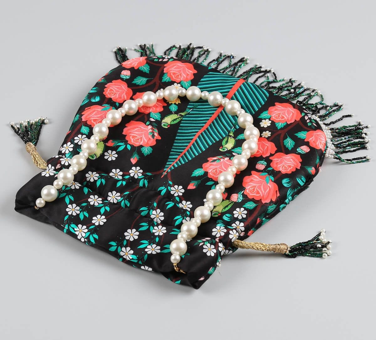 India Circus by Krsnaa Mehta Kingdom of Heaven Embroided Potli Bag