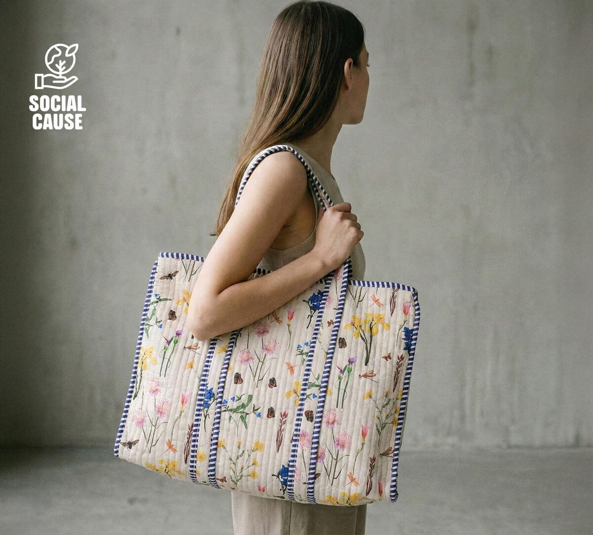 NGCPR Collection - Floral Play Quilted Tote Bag