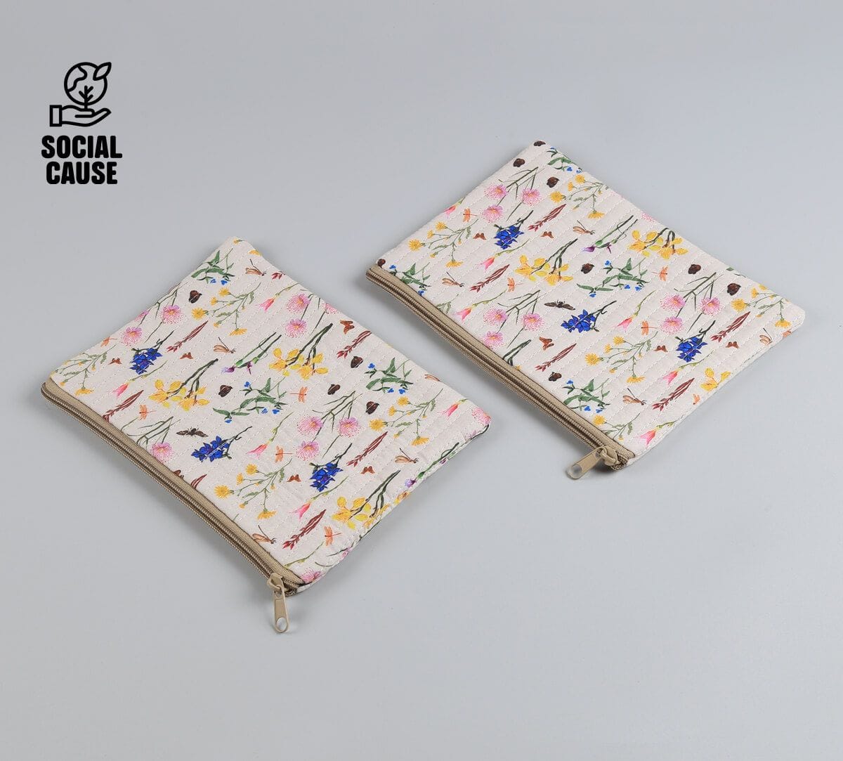 NGCPR Collection - Floral Play Quilted Utility Pouch Set of 2