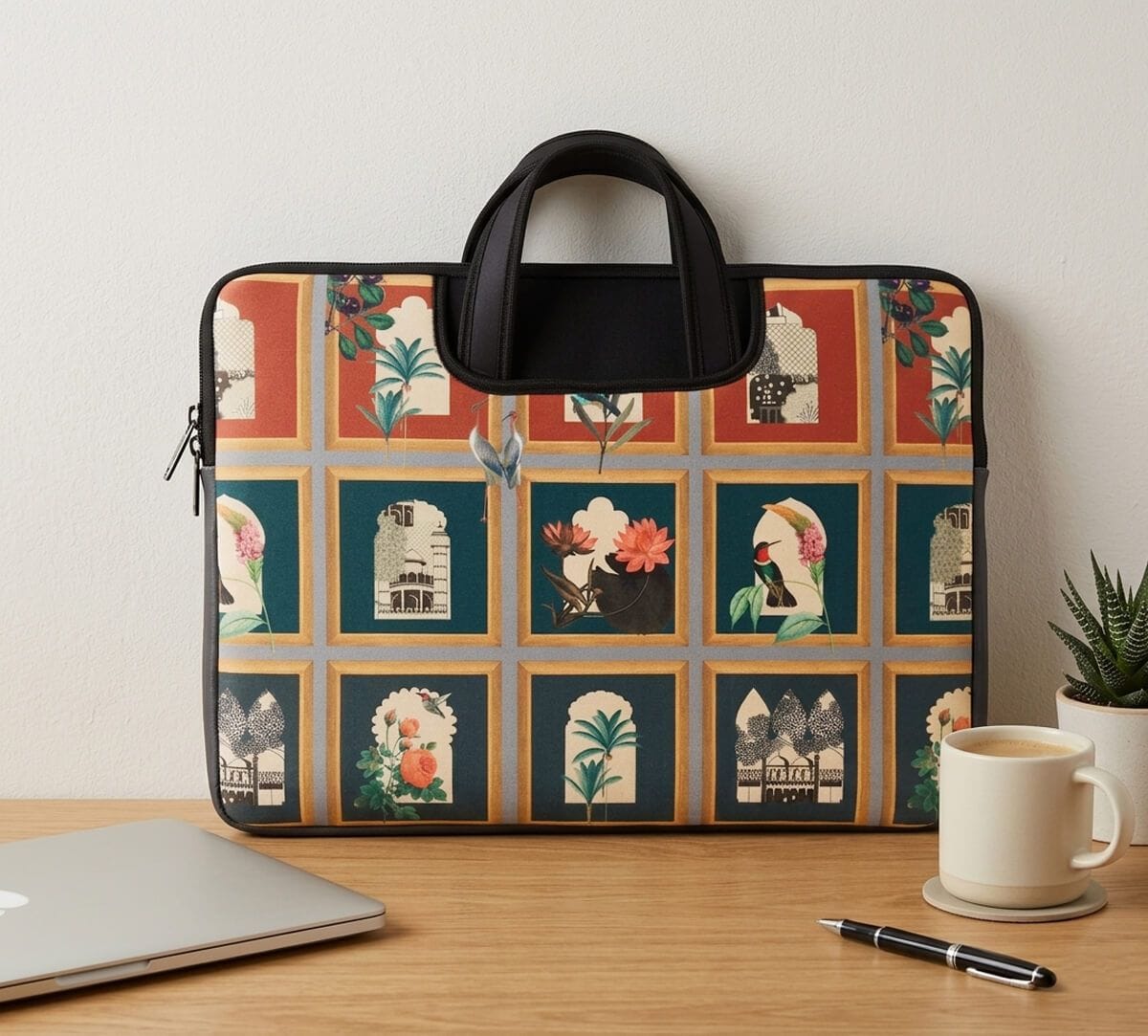 India Circus by Krsnaa Mehta Fluttering Blooms Laptop Bag