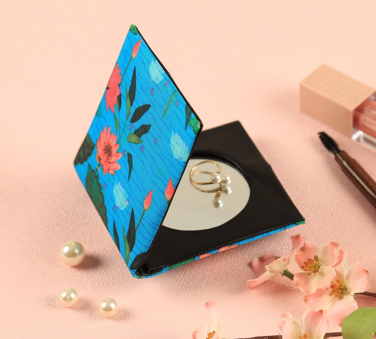 India Circus by Krsnaa Mehta Blossomy Mosaic Pocket Mirror