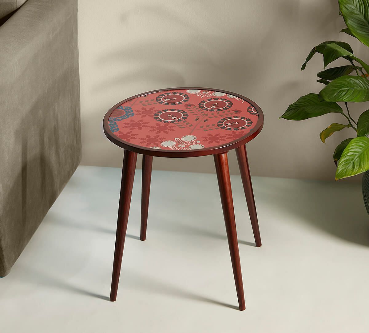 India Circus by Krsnaa Mehta Raceme Rosettes Round Side Table