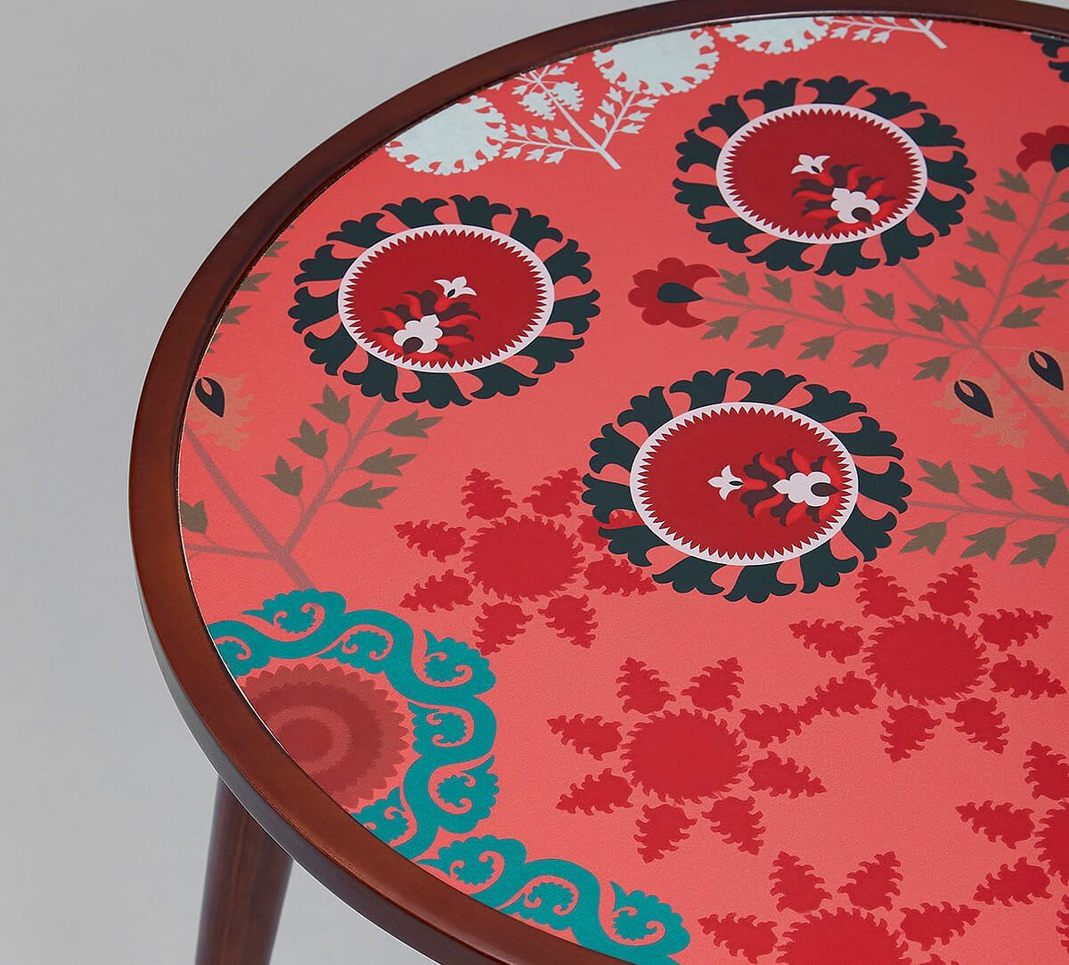 India Circus by Krsnaa Mehta Raceme Rosettes Round Side Table