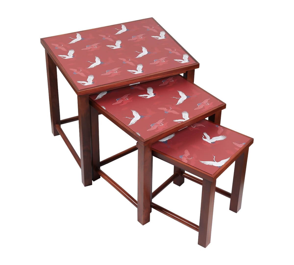 India Circus by Krsnaa Mehta Sarus Sunset Nesting Table
