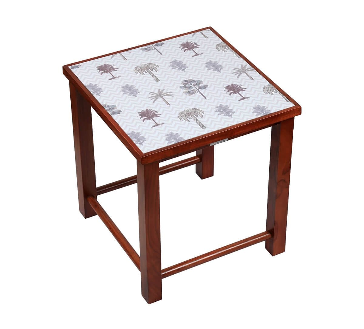 India Circus by Krsnaa Mehta Chevron Tales Cream Nesting Table