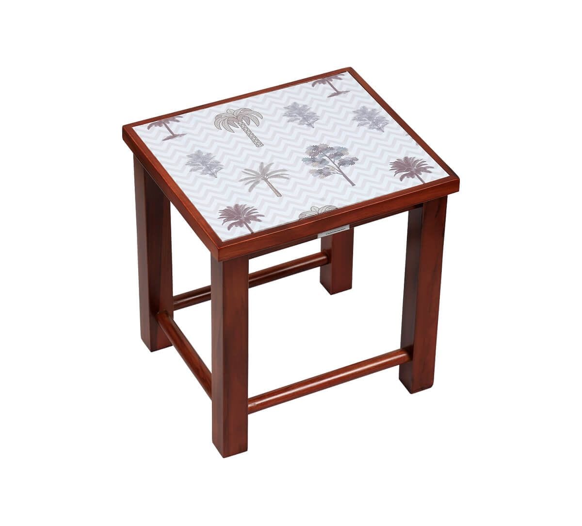 India Circus by Krsnaa Mehta Chevron Tales Cream Nesting Table