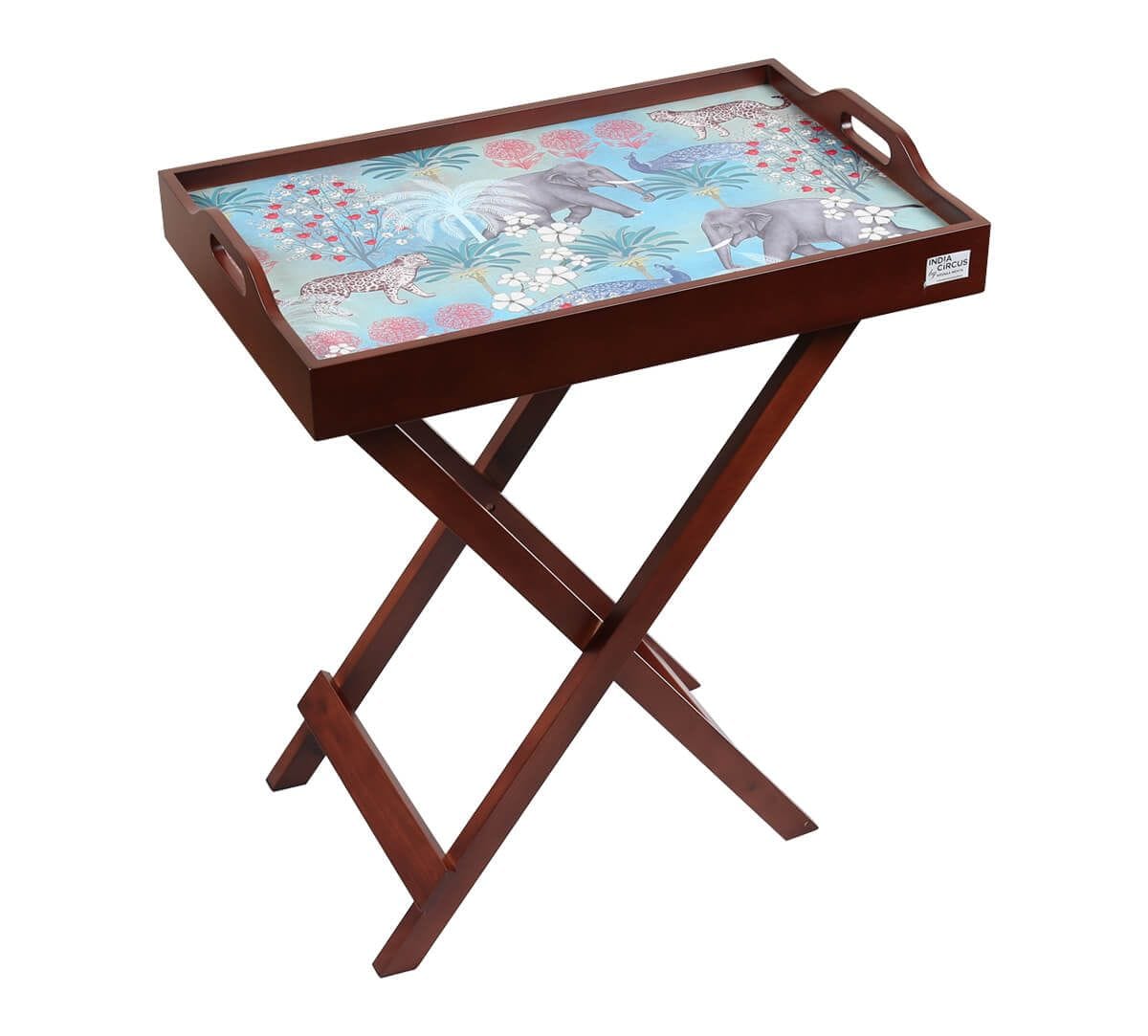 India Circus by Krsnaa Mehta Wildlife Safari Tray Table