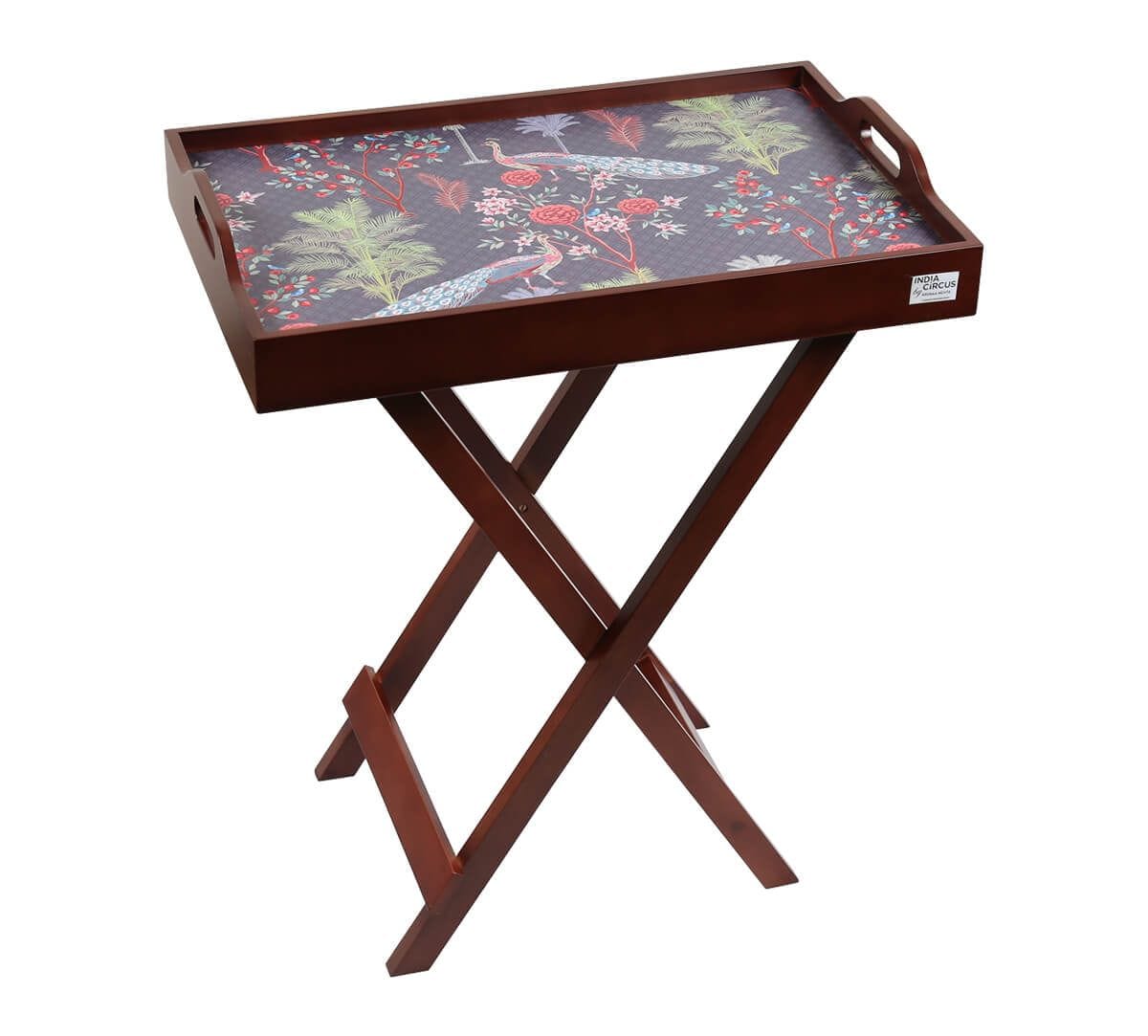 India Circus by Krsnaa Mehta Peacock Garden Tray Table