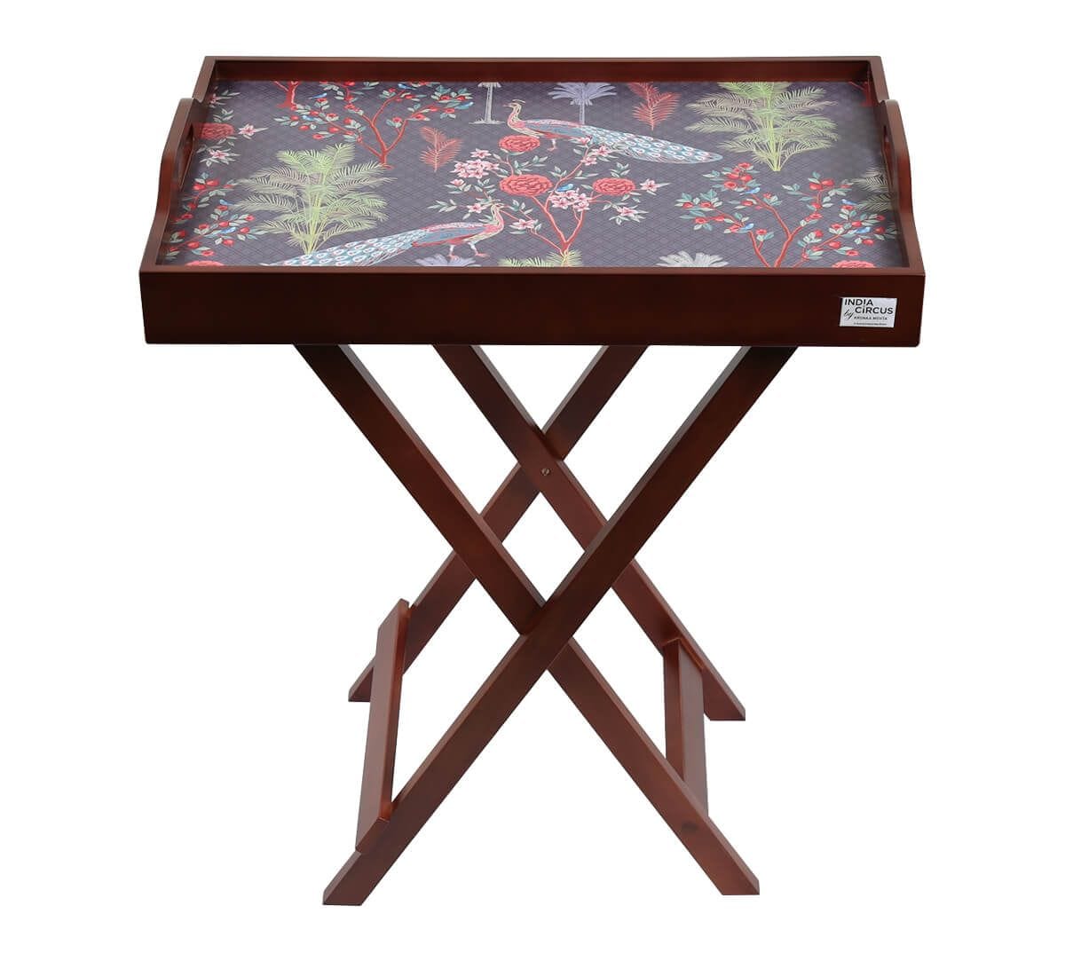 India Circus by Krsnaa Mehta Peacock Garden Tray Table