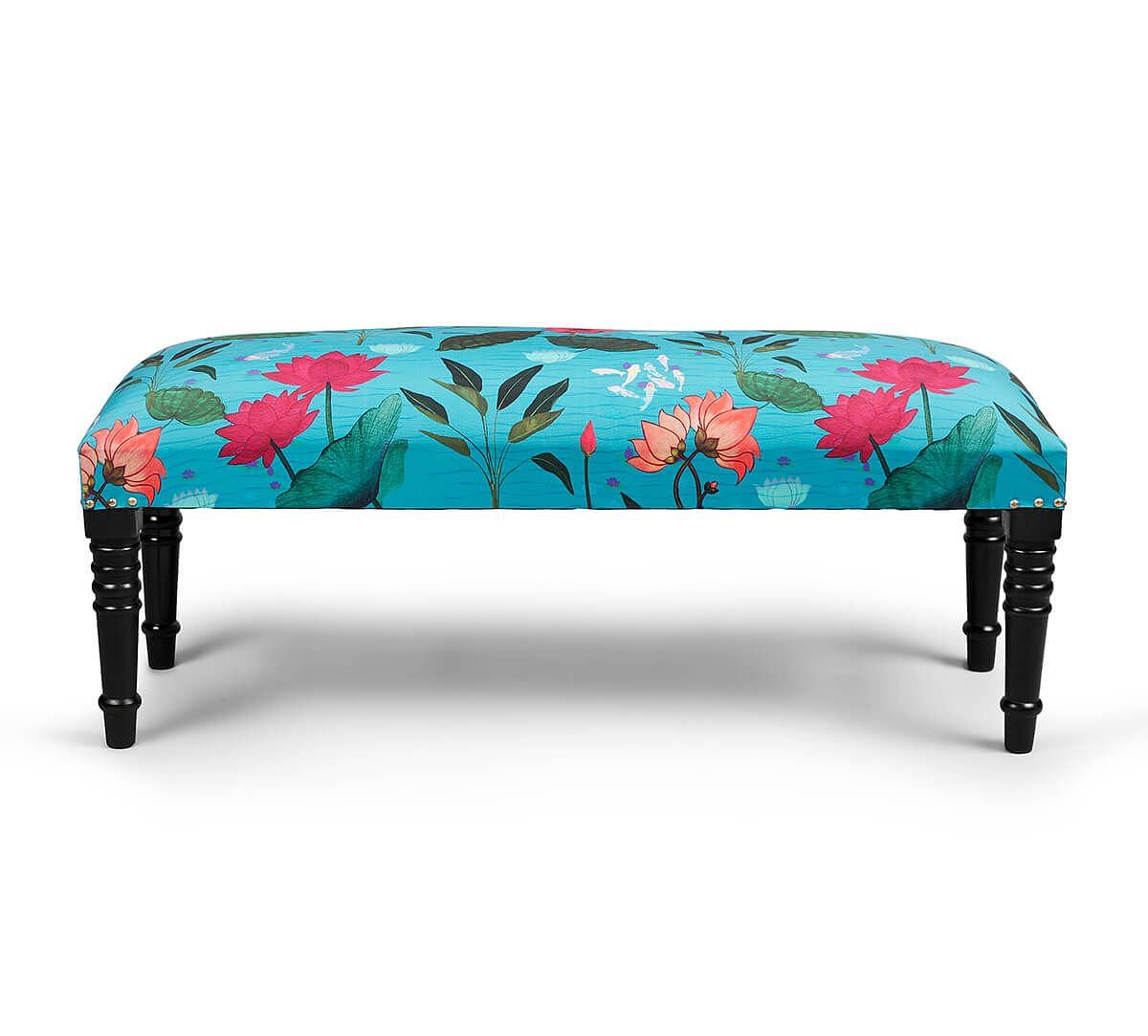 India Circus by Krsnaa Mehta Blossomy Mosaic Wooden Bench