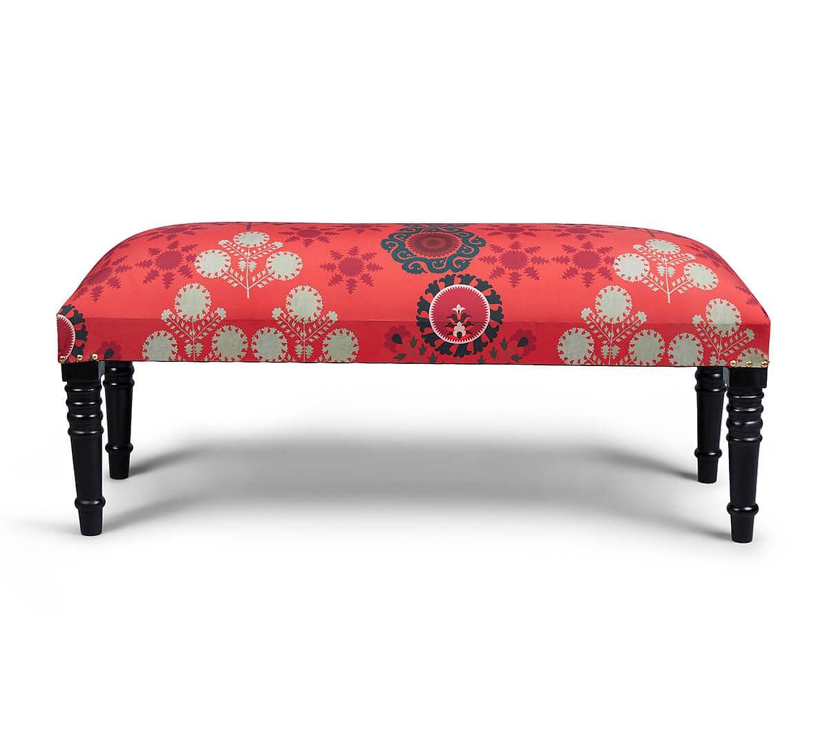 India Circus by Krsnaa Mehta Raceme Rosettes Wooden Bench