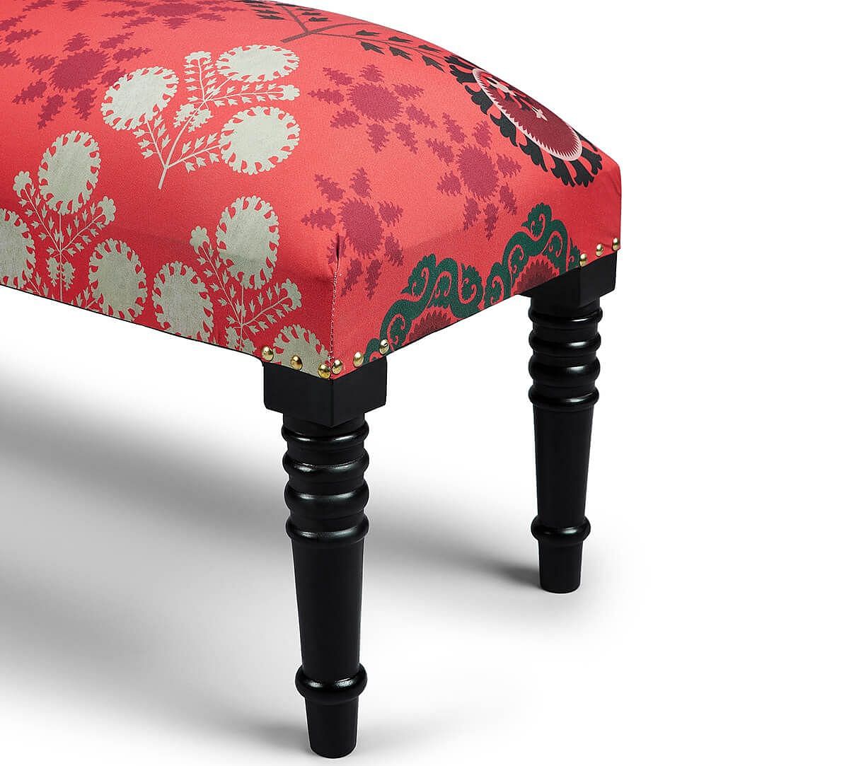 India Circus by Krsnaa Mehta Raceme Rosettes Wooden Bench