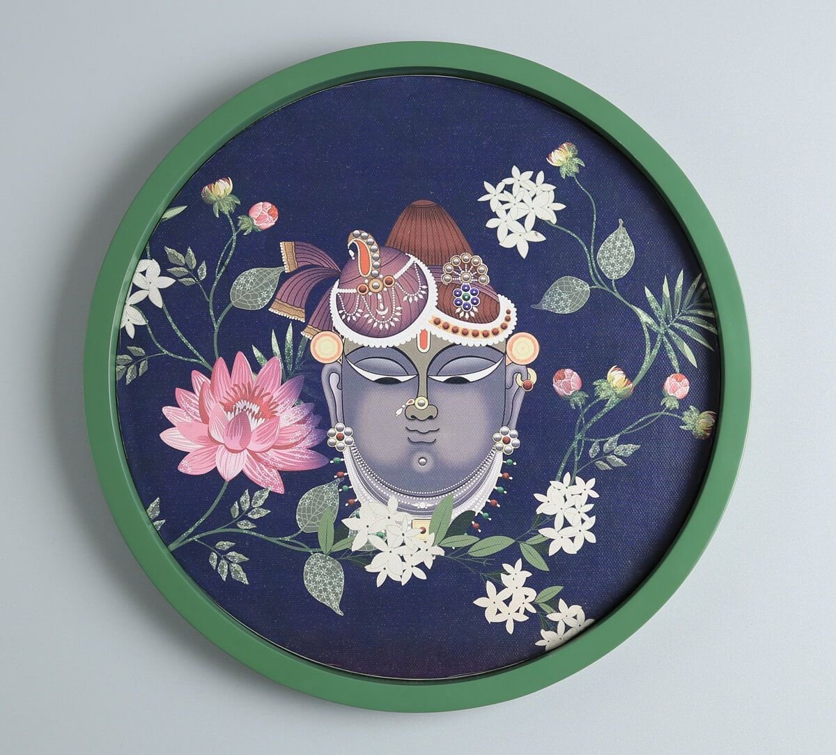 India Circus by Krsnaa Mehta Smiling Shreenathji Wall Deco Plate