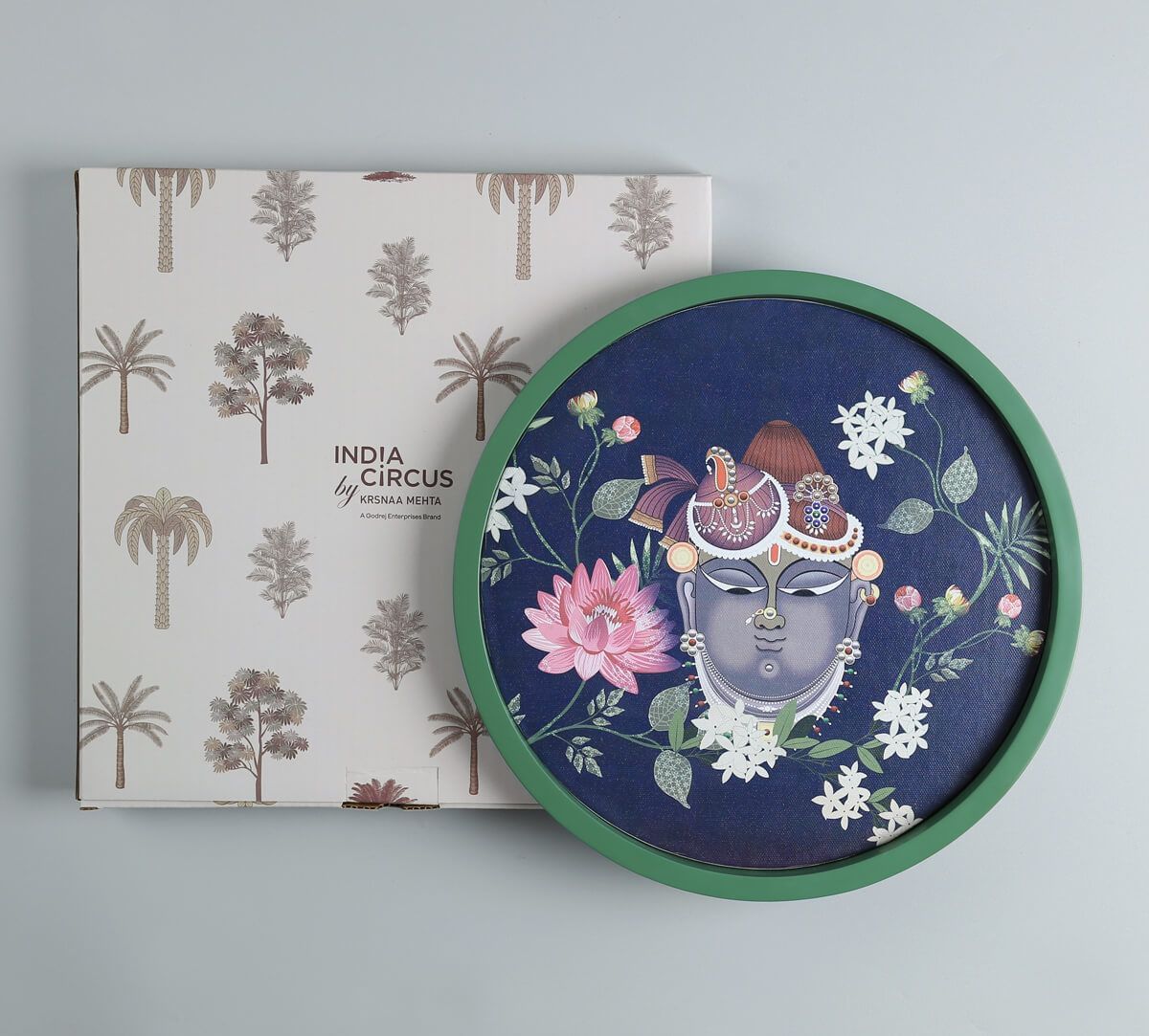 India Circus by Krsnaa Mehta Smiling Shreenathji Wall Deco Plate
