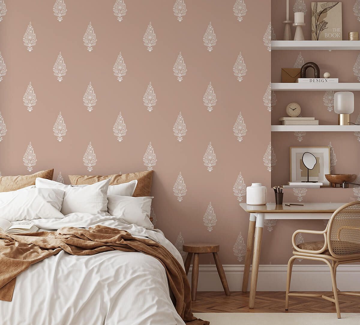 India Circus by Krsnaa Mehta Bouquet of Drops Oyster Wallpaper