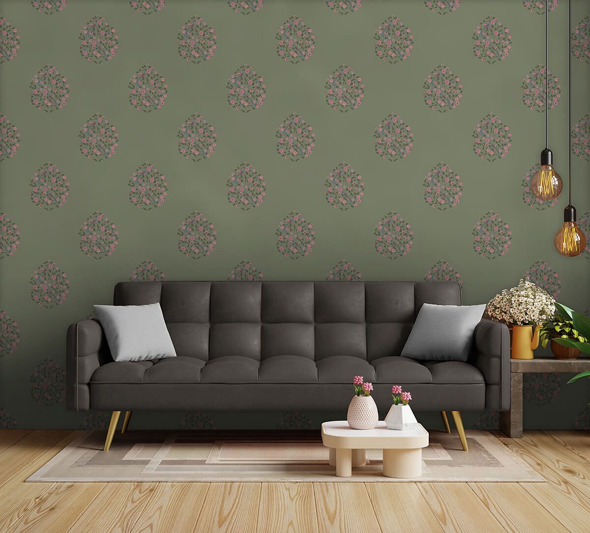 India Circus by Krsnaa Mehta Botanique Luxuria Mossy Wallpaper