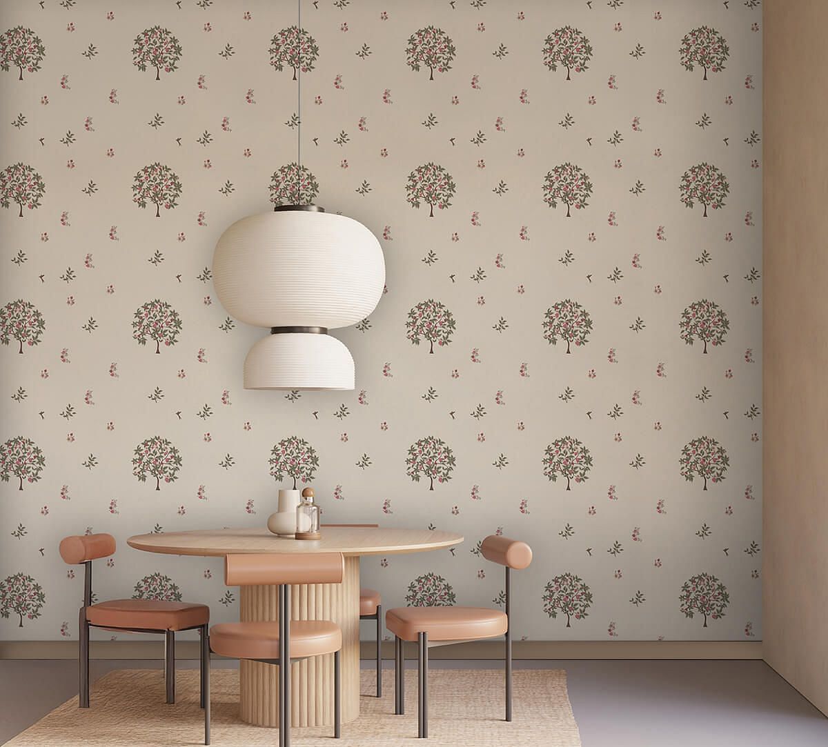 India Circus by Krsnaa Mehta Cream Pome and Prinia Wallpaper