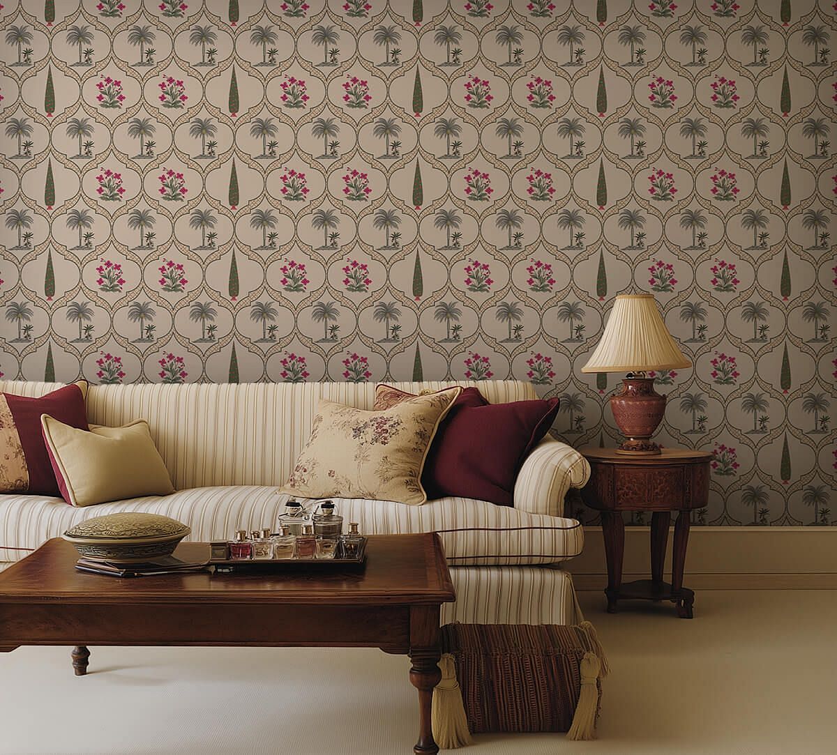 India Circus by Krsnaa Mehta Tropic Tryst Clay Wallpaper