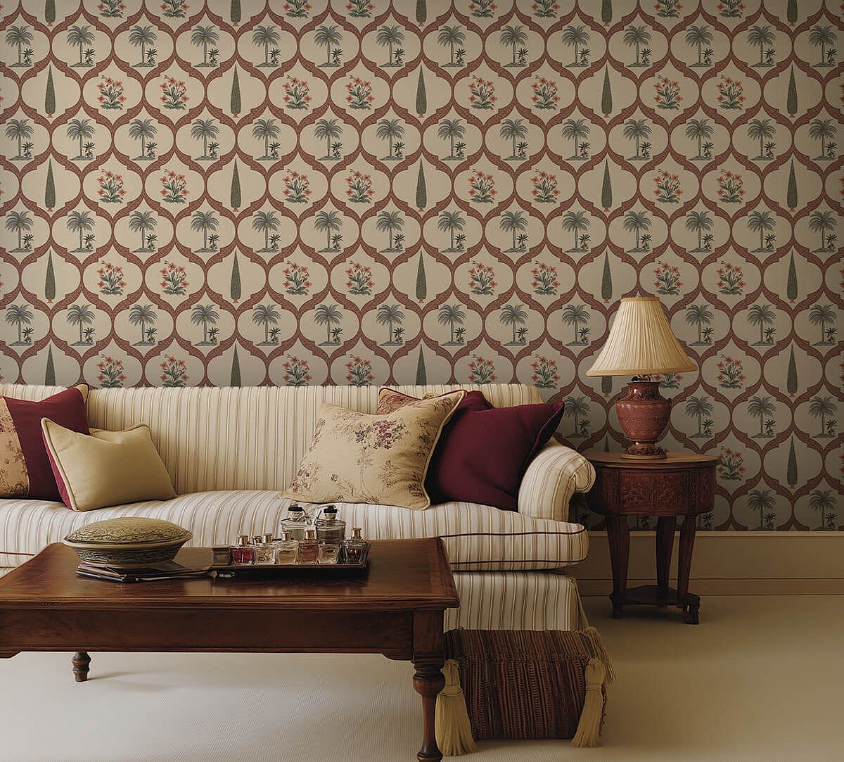 India Circus by Krsnaa Mehta Tropic Tryst Brown Wallpaper